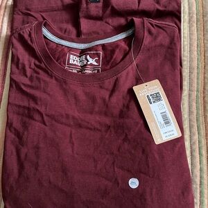 Eddie Bauer Men's Short Sleeve Burgundy Tee